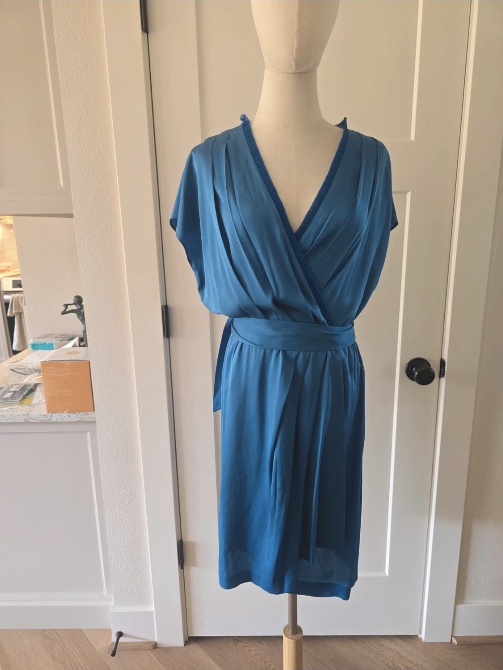 Diane Von Furstenberg Teal Wrap Dress
